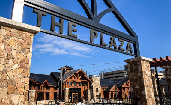 The entrance to The Plaza at Gateway Park